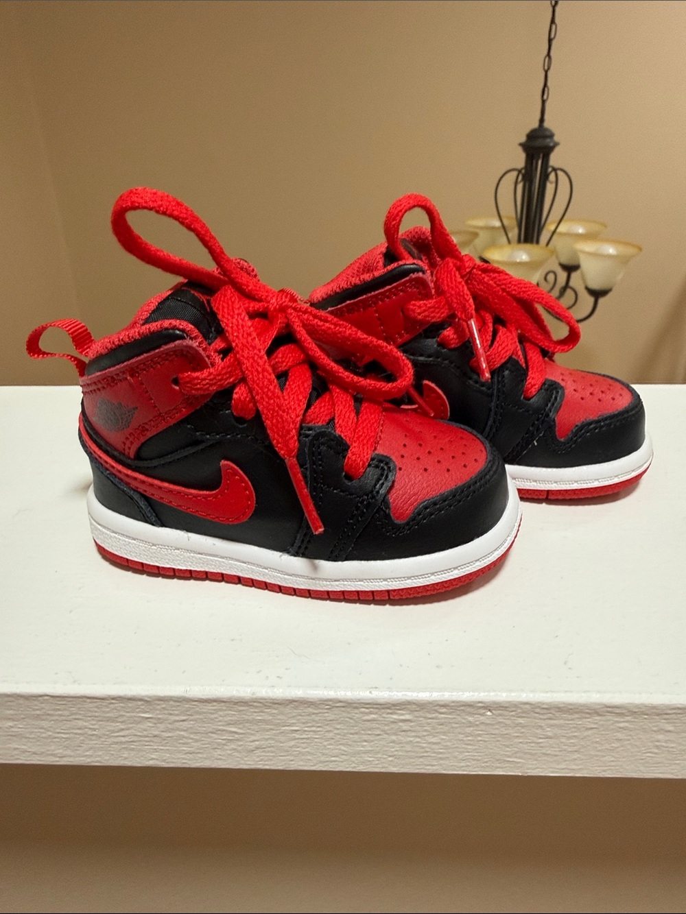 Toddler Red and Black High-Top Sneakers - Brand: Jordan Nike